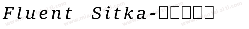 Fluent Sitka字体转换